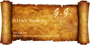 Girst Godvin névjegykártya
